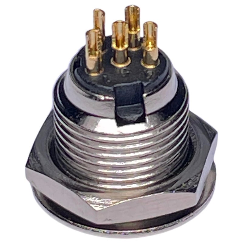 CESS 5-Pin Mini XLR Socket, Mini XLR Connector, Screw and Nut Panel Mount, Solder Type, Nickel-Plated Base and Housing, Gold-Plated Pins, 4 Pack - Image 2